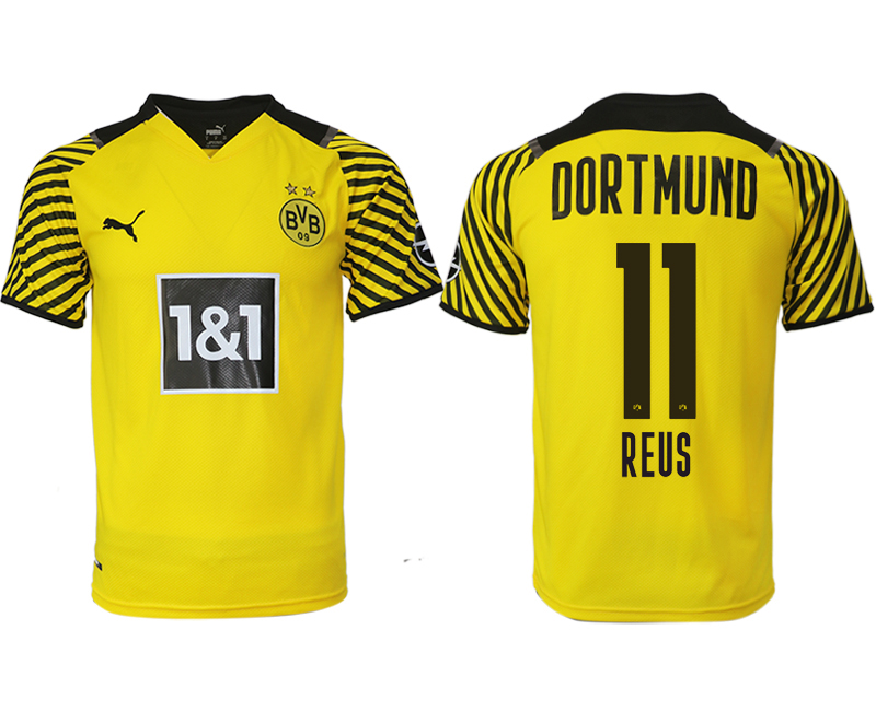 Men 2021-2022 Club Borussia Dortmund home yellow aaa version #11 Soccer Jersey->borussia dortmund jersey->Soccer Club Jersey